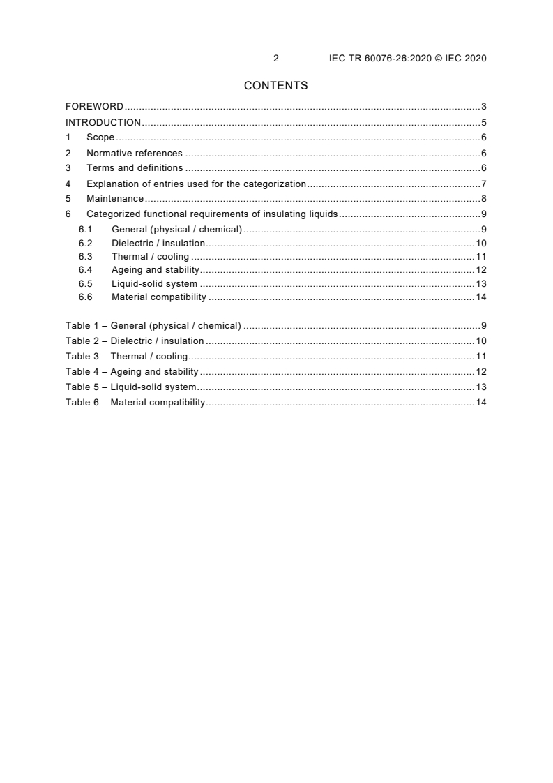 IEC TR 60076-26:2020 IEC TR 60076-26:2020 - Power transformers - Part 26: Functional requirements of insulating liquids for use in power transformers
Released:3/26/2020 - Page 4 preview