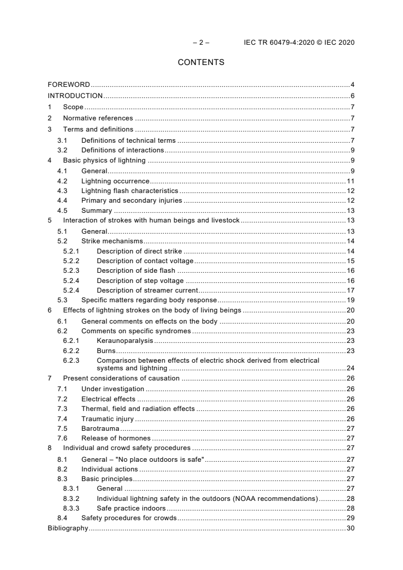 IEC TR 60479-4:2020 IEC TR 60479-4:2020 - Effects of current on human beings and livestock - Part 4: Effects of lightning strokes
Released:2/26/2020 - Page 4 preview