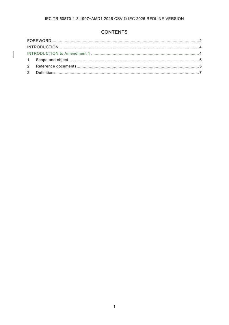 IEC TR 60870-1-3:1997 IEC TR 60870-1-3:1997+AMD1:2026 CSV - Telecontrol equipment and systems - Part 1-3: General considerations - Glossary - Page 3 preview