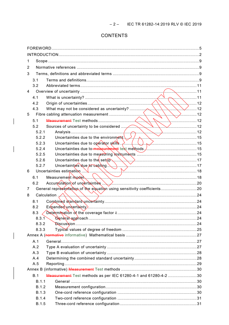 IEC TR 61282-14:2019 iectr61282-14{ed2.0.RLV}en - IEC TR 61282-14:2019 RLV - Fibre optic communication system design guidelines - Part 14: Determination of the uncertainties of attenuation measurements in fibre plants
Released:7/19/2019 - Page 4 preview