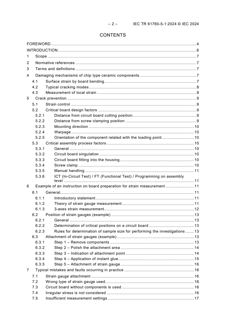 IEC TR 61760-5-1:2024 IEC TR 61760-5-1:2024 - Surface mounting technology - Part 5-1: Surface strain on circuit boards - Strain gauge measurement applied to chip components
Released:1/31/2024 - Page 4 preview