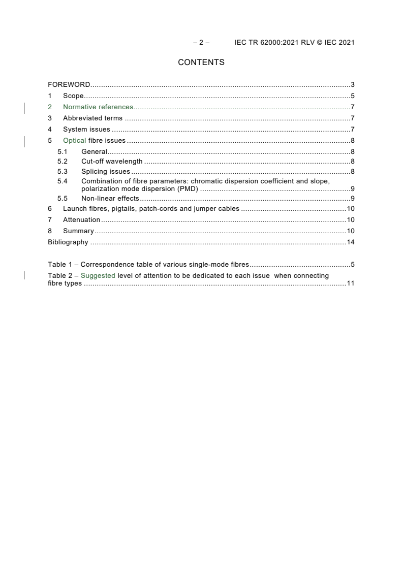 IEC TR 62000:2021 IEC TR 62000:2021 RLV - Guidelines for combining different single-mode fibre sub-categories
Released:9/3/2021 - Page 4 preview