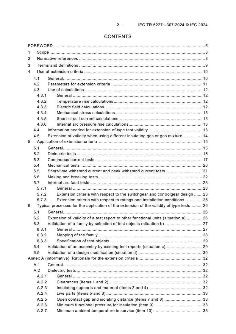 IEC TR 62271-307:2024 IEC TR 62271-307:2024 - High-voltage switchgear and controlgear - Part 307: Guidance for the extension of validity of type tests of AC metal and solid-insulation enclosed switchgear and controlgear for rated voltages above 1 kV and up to and including 52 kV/5/2024 - Page 4 preview