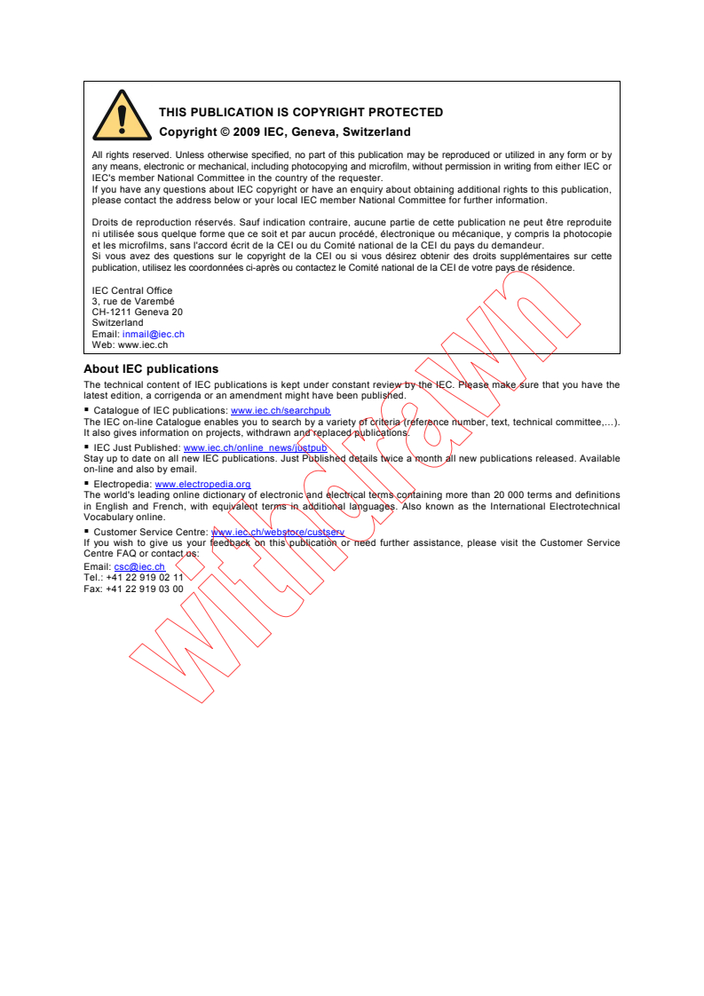 IEC TR 62453-502:2009 IEC TR 62453-502:2009 - Field device tool (FDT) interface specification - Part 502: Communication implementation for common object model - IEC 61784 CPF 2/18/2009 - Page 2 preview