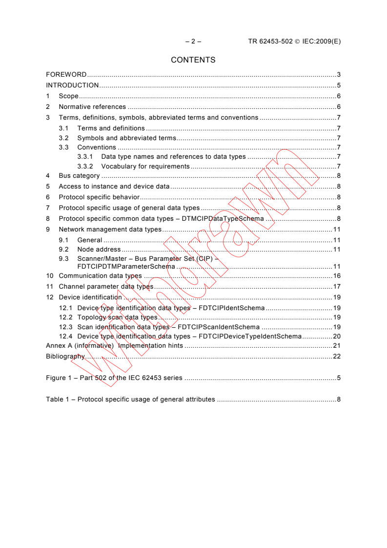 IEC TR 62453-502:2009 IEC TR 62453-502:2009 - Field device tool (FDT) interface specification - Part 502: Communication implementation for common object model - IEC 61784 CPF 2/18/2009 - Page 4 preview