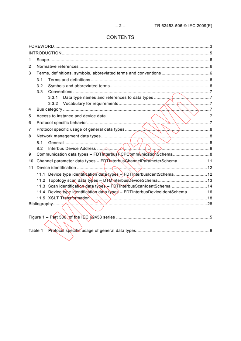 IEC TR 62453-506:2009 IEC TR 62453-506:2009 - Field device tool (FDT) interface specification - Part 506: Communication implementation for common object model - IEC 61784 CPF 6/18/2009 - Page 4 preview