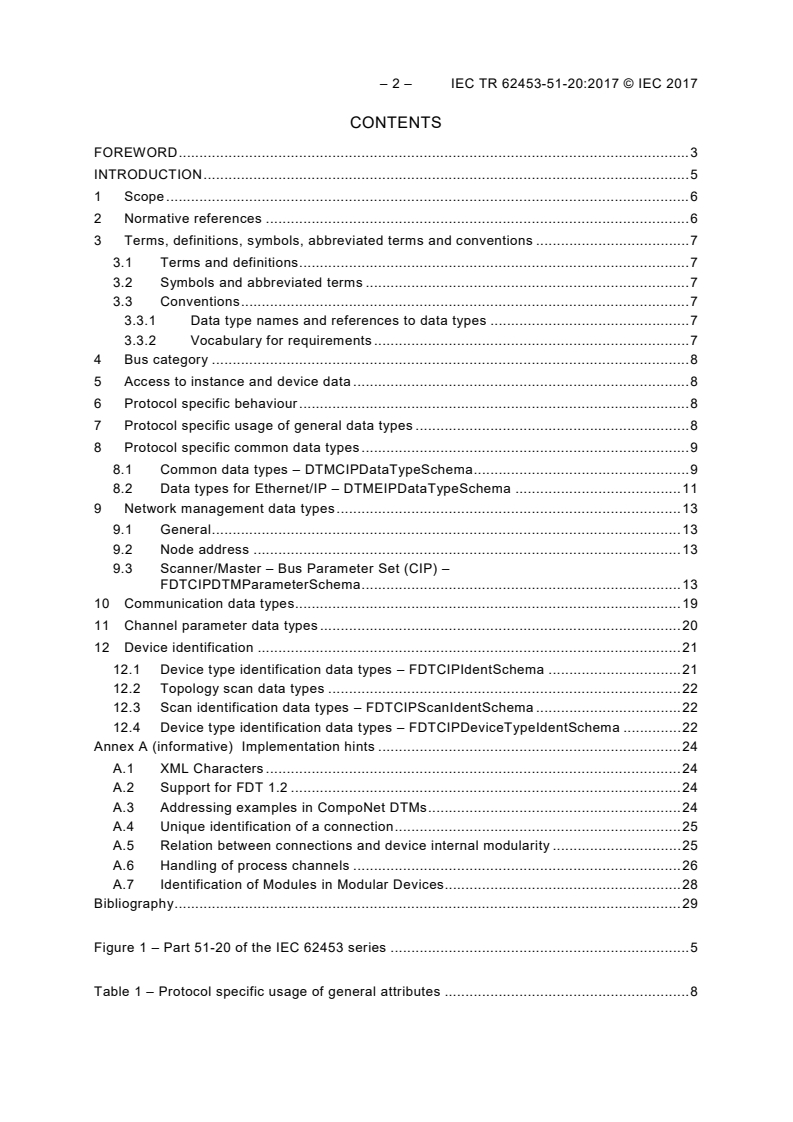 IEC TR 62453-51-20:2017 IEC TR 62453-51-20:2017 - Field device tool (FDT) interface specification - Part 51-20: Communication implementation for common object model - IEC 61784 CPF 2
Released:6/15/2017 - Page 4 preview