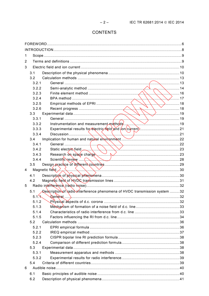 IEC TR 62681:2014 IEC TR 62681:2014 - Electromagnetic performance of high voltage direct current (HVDC) overhead transmission lines
Released:8/12/2014 - Page 4 preview