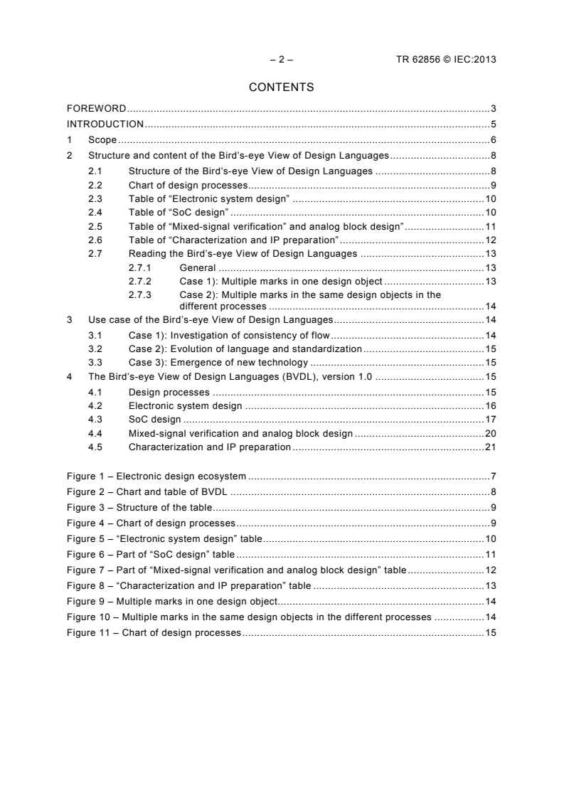 IEC TR 62856:2013 IEC TR 62856:2013 - Documentation on design automation subjects - The Bird's-eye View of Design Languages (BVDL)
Released:8/7/2013 - Page 4 preview
