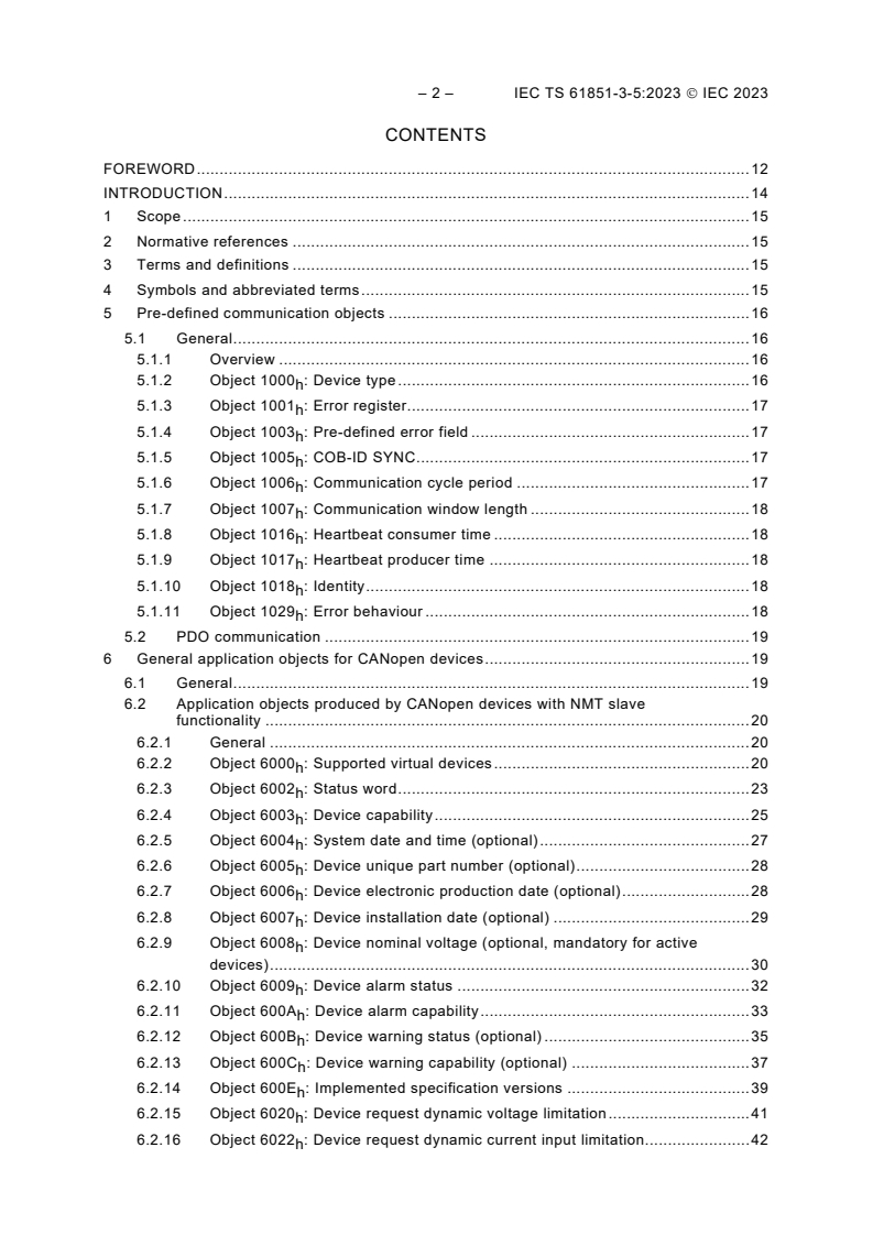 IEC TS 61851-3-5:2023 IEC TS 61851-3-5:2023 - Electric vehicles conductive charging system - Part 3-5: DC EV supply equipment where protection relies on double or reinforced insulation - Pre-defined communication parameters and general application objects - Page 4 preview