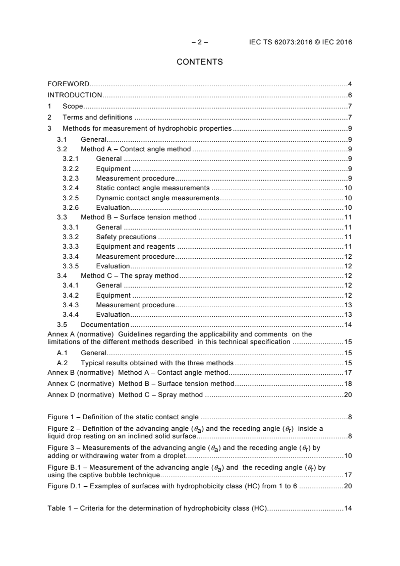 IEC TS 62073:2016 IEC TS 62073:2016 - Guidance on the measurement of hydrophobicity of insulator surfaces
Released:2/10/2016 - Page 4 preview