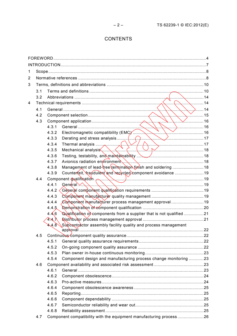 IEC TS 62239-1:2012 IEC TS 62239-1:2012 - Process management for avionics - Management plan - Part 1: Preparation and maintenance of an electronic components management plan
Released:7/12/2012 - Page 4 preview