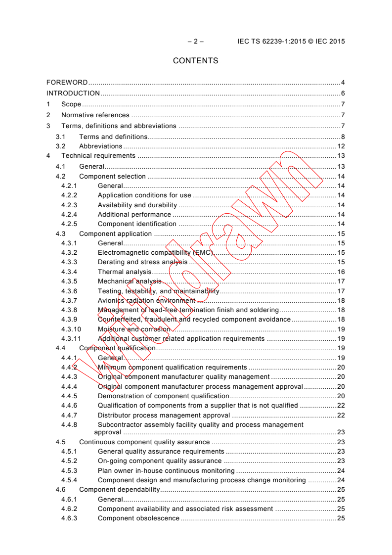 IEC TS 62239-1:2015 IEC TS 62239-1:2015 - Process management for avionics - Management plan - Part 1: Preparation and maintenance of an electronic components management plan
Released:4/13/2015 - Page 4 preview