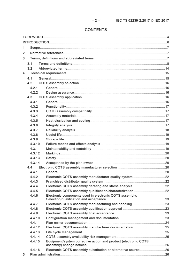 IEC TS 62239-2:2017 IEC TS 62239-2:2017 - Process management for avionics - Management plan - Part 2: Preparation and maintenance of an electronic COTS assembly management plan
Released:2/21/2017 - Page 4 preview