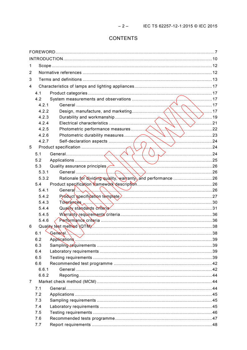 IEC TS 62257-12-1:2015 IEC TS 62257-12-1:2015 - Recommendations for renewable energy and hybrid systems for rural electrification - Part 12-1: Selection of lamps and lighting appliances for off-grid electricity systems
Released:10/23/2015 - Page 4 preview