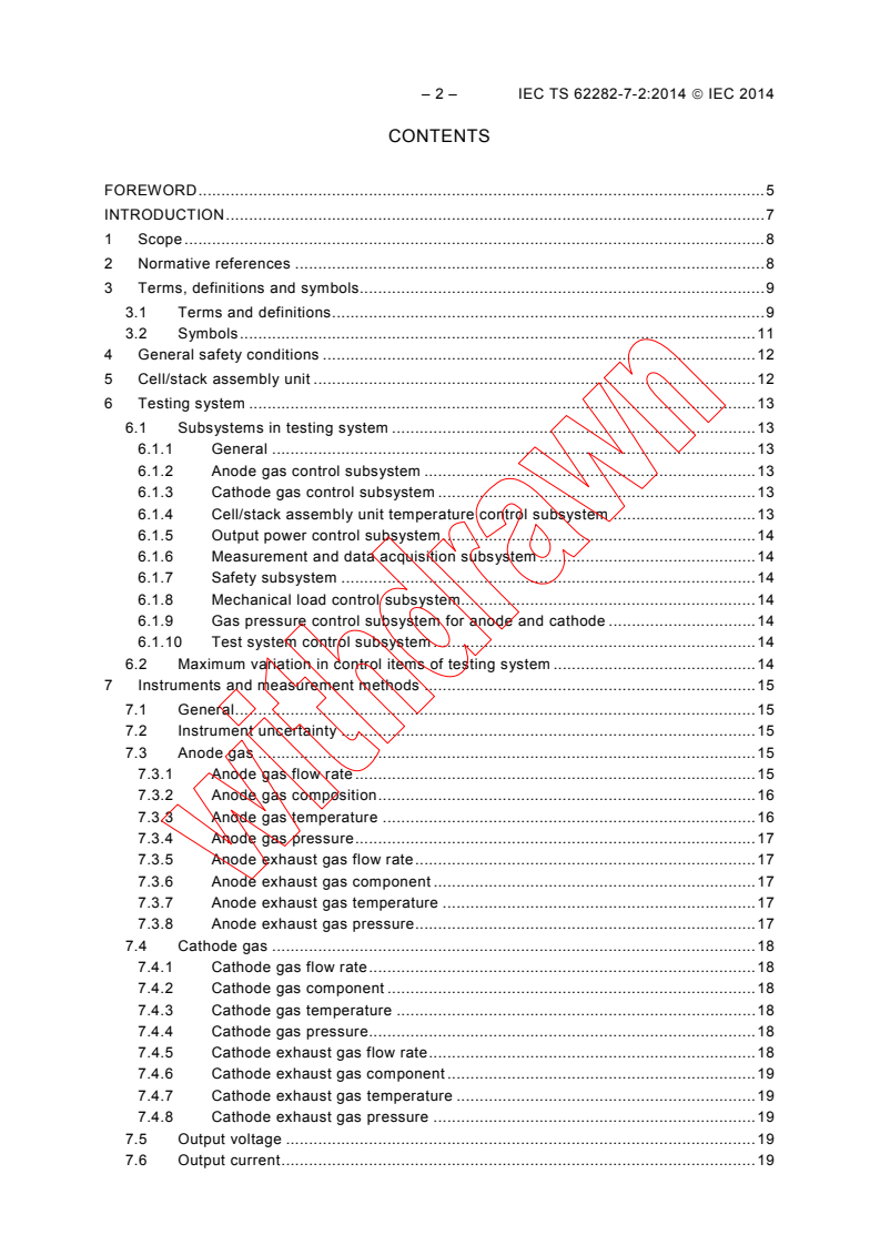 IEC TS 62282-7-2:2014 IEC TS 62282-7-2:2014 - Fuel cell technologies - Part 7-2: Test methods - Single cell and stack performance tests for solid oxide fuel cells (SOFC)
Released:5/13/2014 - Page 4 preview