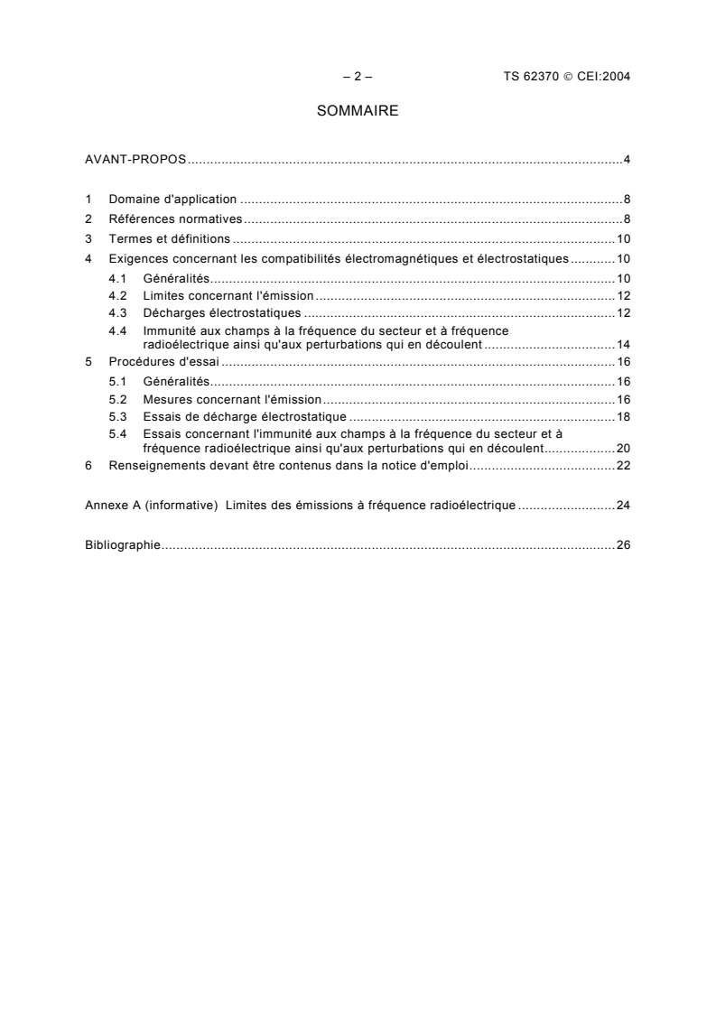IEC TS 62370:2004 IEC TS 62370:2004 - Electroacoustics - Instruments for the measurement of sound intensity - Electromagnetic and electrostatic compatibility requirements and test procedures
Released:5/10/2004 - Page 4 preview