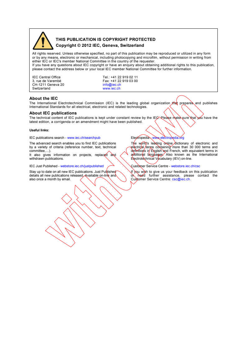IEC TS 62668-1:2012 IEC TS 62668-1:2012 - Process management for avionics - Counterfeit prevention - Part 1: Avoiding the use of counterfeit, fraudulent and recycled electronic components
Released:5/7/2012 - Page 2 preview
