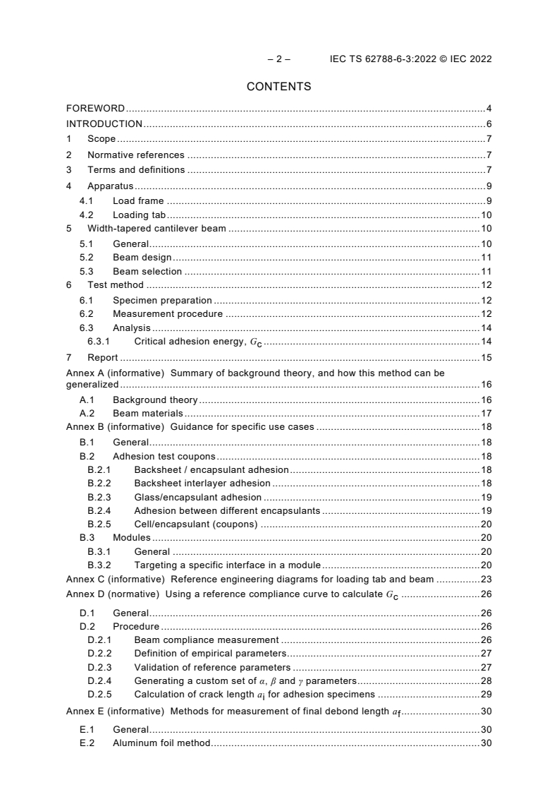 IEC TS 62788-6-3:2022 IEC TS 62788-6-3:2022 - Measurement procedures for materials used in photovoltaic modules - Part 6-3: Adhesion testing for PV module laminates using the single cantilevered beam (SCB) method
Released:8/19/2022 - Page 4 preview