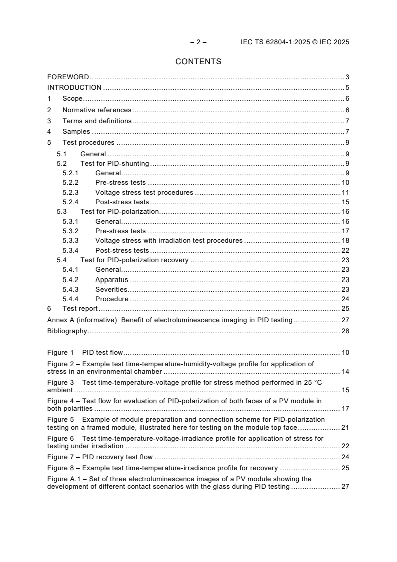IEC TS 62804-1:2025 IEC TS 62804-1:2025 - Photovoltaic (PV) modules - Test methods for the detection of potential-induced degradation - Part 1: Crystalline silicon
Released:13. 06. 2025
Isbn:9782832704554 - Page 3 preview