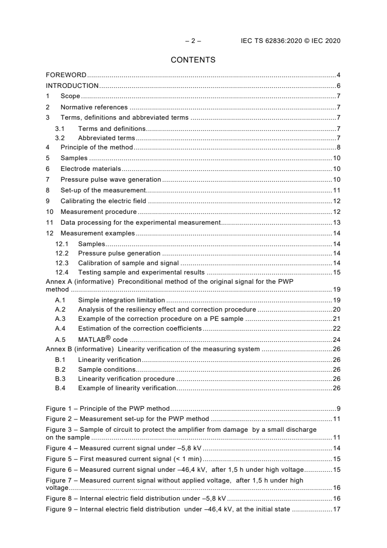 IEC TS 62836:2020 IEC TS 62836:2020 - Measurement of internal electric field in insulating materials - Pressure wave propagation method
Released:11/5/2020 - Page 4 preview