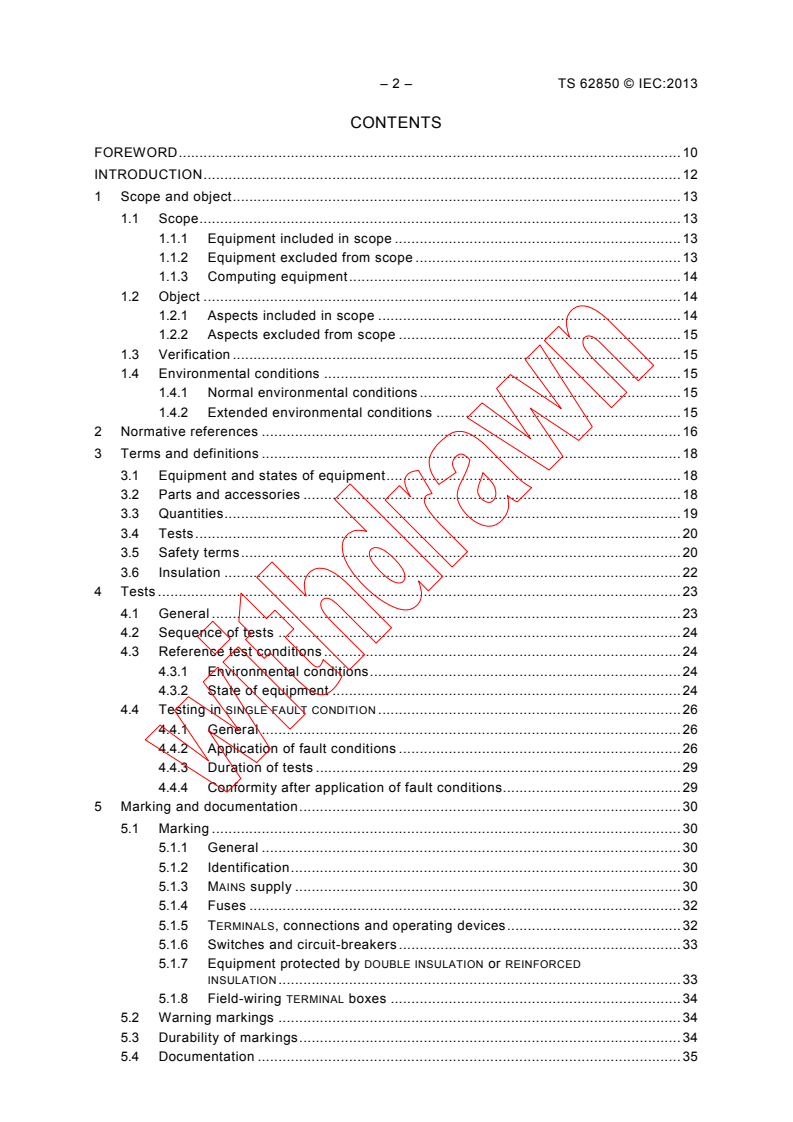 IEC TS 62850:2013 IEC TS 62850:2013 - Safety requirements for electrical equipment for measurement, control, and laboratory use - General requirements for equipment intended to be used in educational establishments by children
Released:2/22/2013 - Page 4 preview