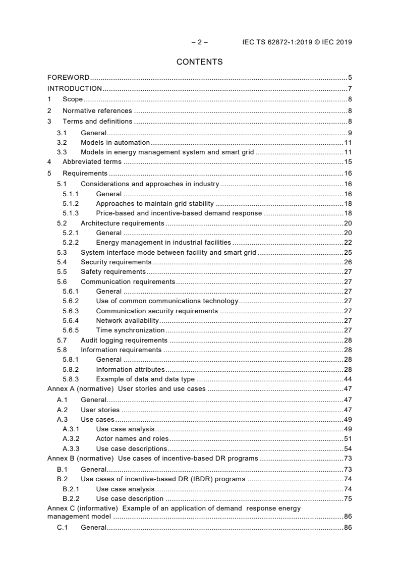 IEC TS 62872-1:2019 IEC TS 62872-1:2019 - Industrial-process measurement, control and automation - Part 1: System interface between industrial facilities and the smart grid
Released:6/26/2019 - Page 4 preview