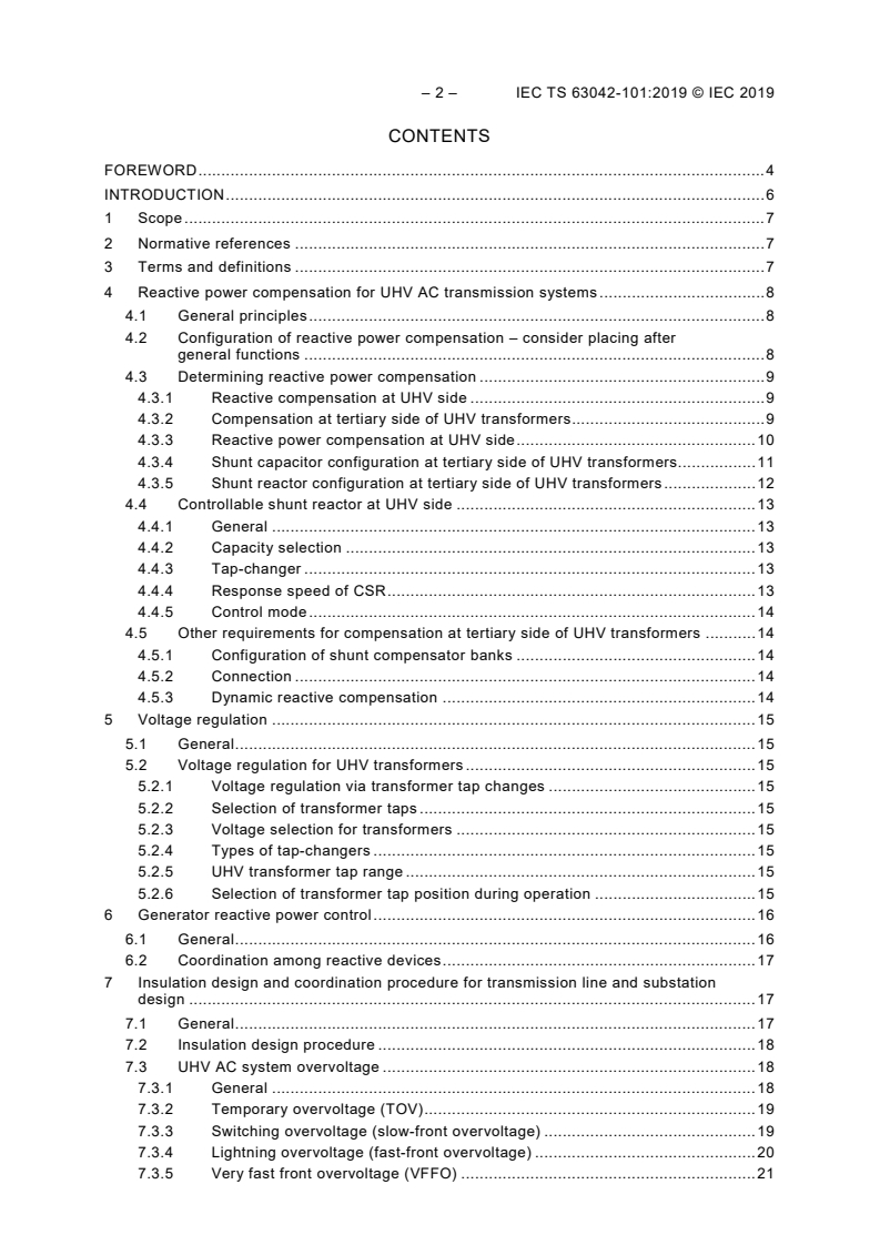 IEC TS 63042-101:2019 IEC TS 63042-101:2019 - UHV AC transmission systems - Part 101: Voltage regulation and insulation design
Released:1/24/2019 - Page 4 preview