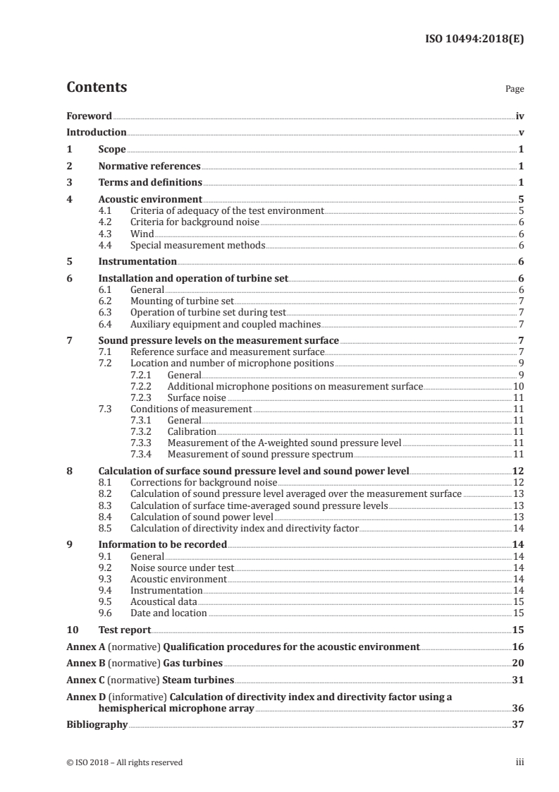 ISO 10494:2018 ISO 10494:2018 - Turbines and turbine sets - Measurement of emitted airborne noise - Engineering/survey method
Released:4/19/2018 - Page 3 preview