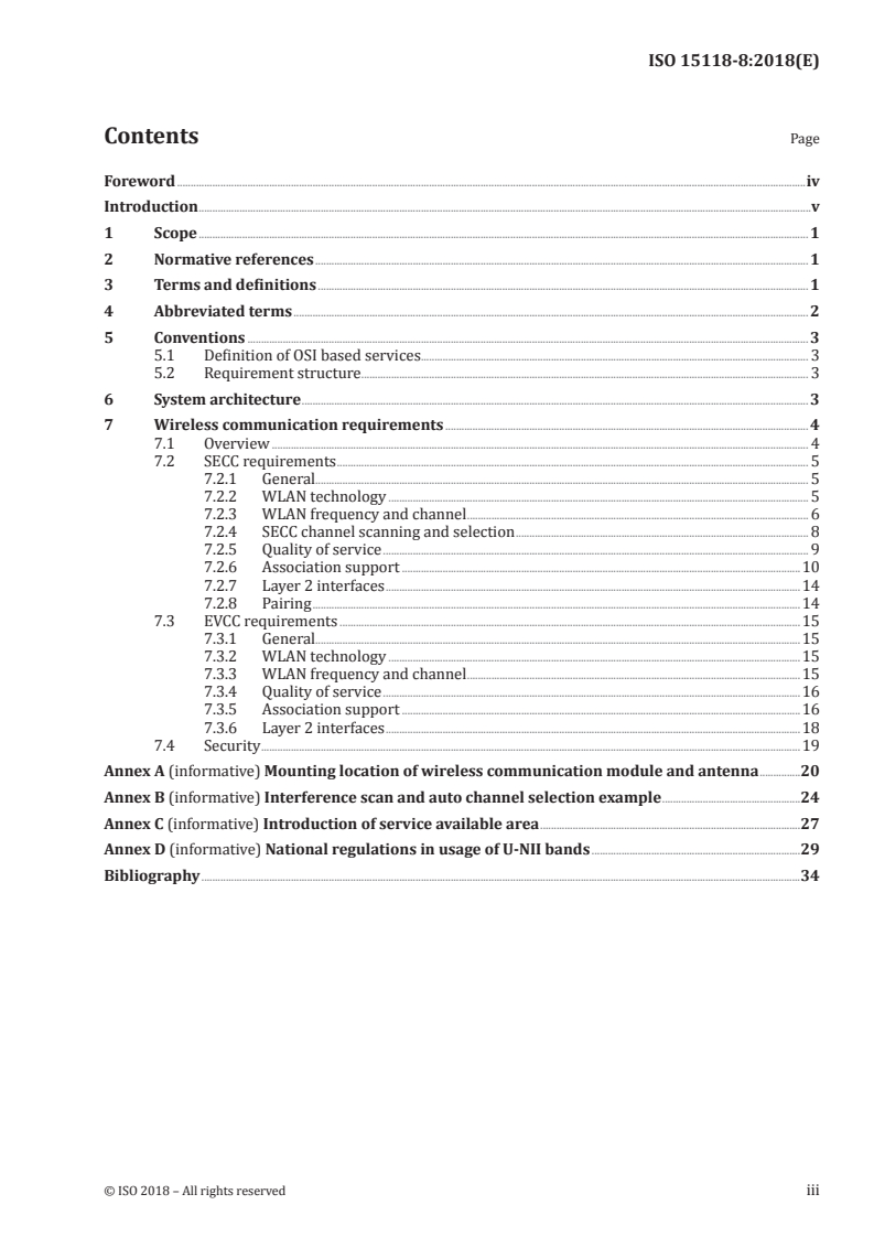 ISO 15118-8:2018 ISO 15118-8:2018 - Road vehicles - Vehicle to grid communication interface - Part 8: Physical layer and data link layer requirements for wireless communication
Released:2/27/2018 - Page 3 preview
