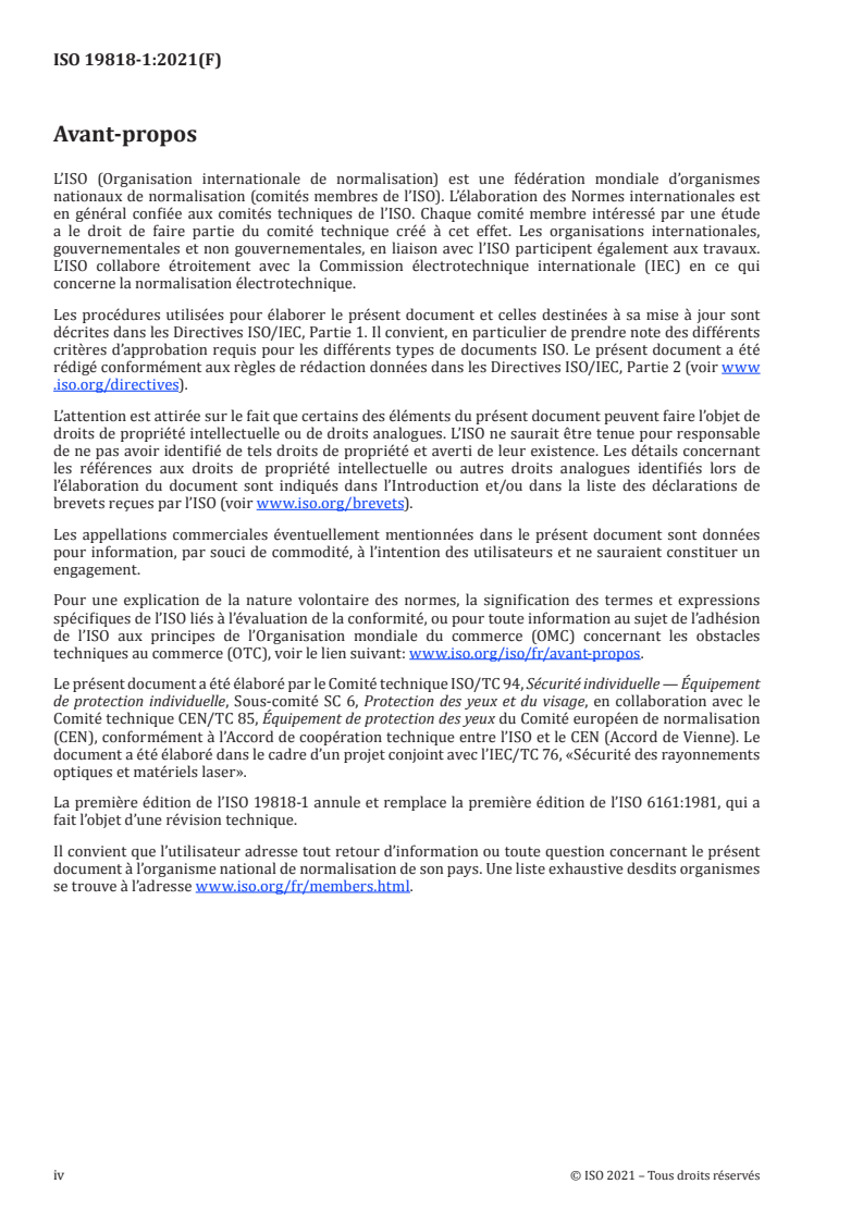 ISO 19818-1:2021 ISO 19818-1:2021 - Protection des yeux et du visage - Protection contre le rayonnement laser - Partie 1: Exigences et méthodes d'essai
Released:6/17/2021 - Page 4 preview