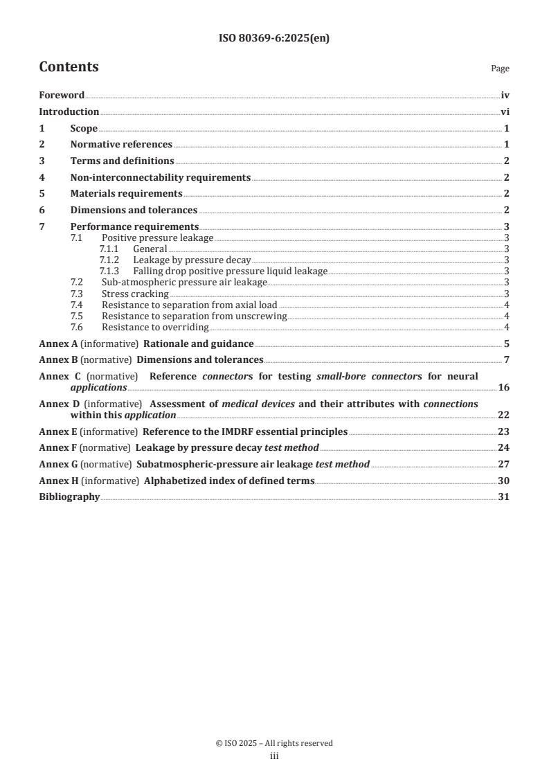 ISO 80369-6:2025 ISO 80369-6:2025 - Small bore connectors for liquids and gases in healthcare applications - Part 6: Connectors for neural applications
Released:23. 05. 2025 - Page 3 preview