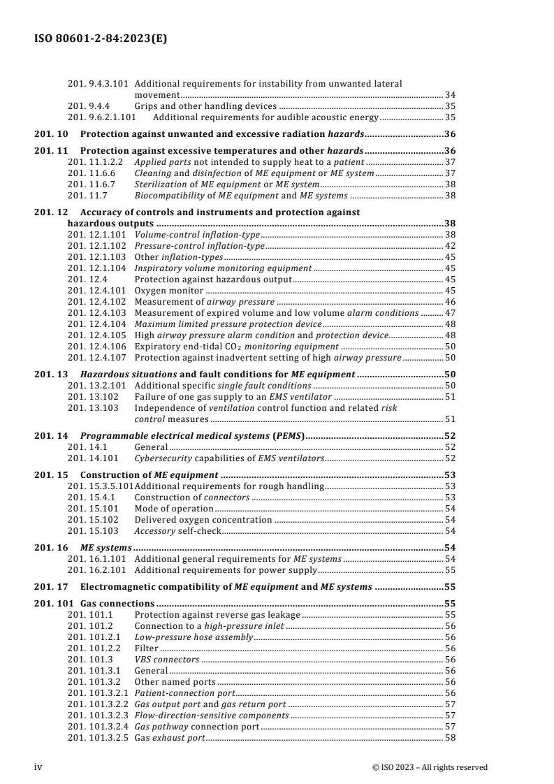 ISO 80601-2-84:2023 ISO 80601-2-84:2023 - Medical electrical equipment - Part 2-84: Particular requirements for the basic safety and essential performance of ventilators for the emergency medical services environment
Released:11/3/2023 - Page 4 preview