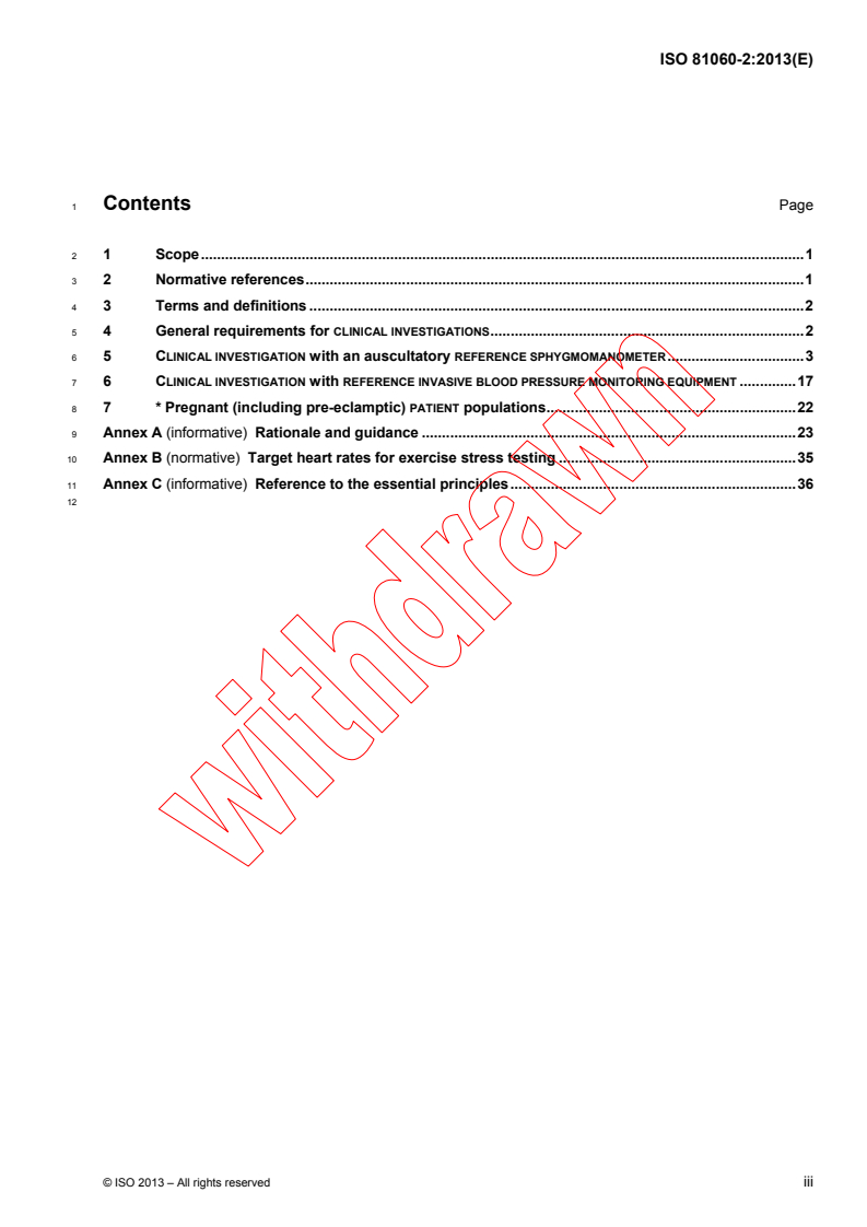 ISO 81060-2:2013 ISO 81060-2:2013 - Non-invasive sphygmomanometers -- Part 2: Clinical investigation of automated measurement type
Released:4/18/2013 - Page 3 preview