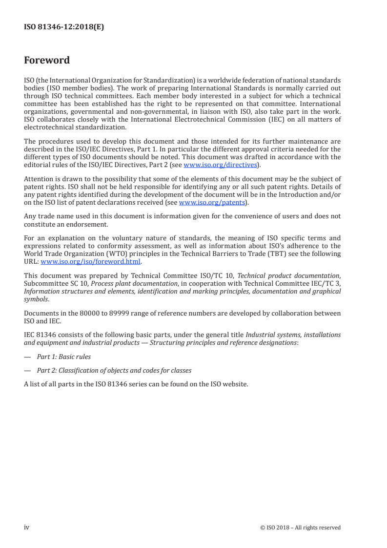 ISO 81346-12:2018 ISO 81346-12:2018 - Industrial systems, installations and equipment and industrial products - Structuring principles and reference designations - Part 12: Construction works and building services
Released:5/7/2018 - Page 4 preview