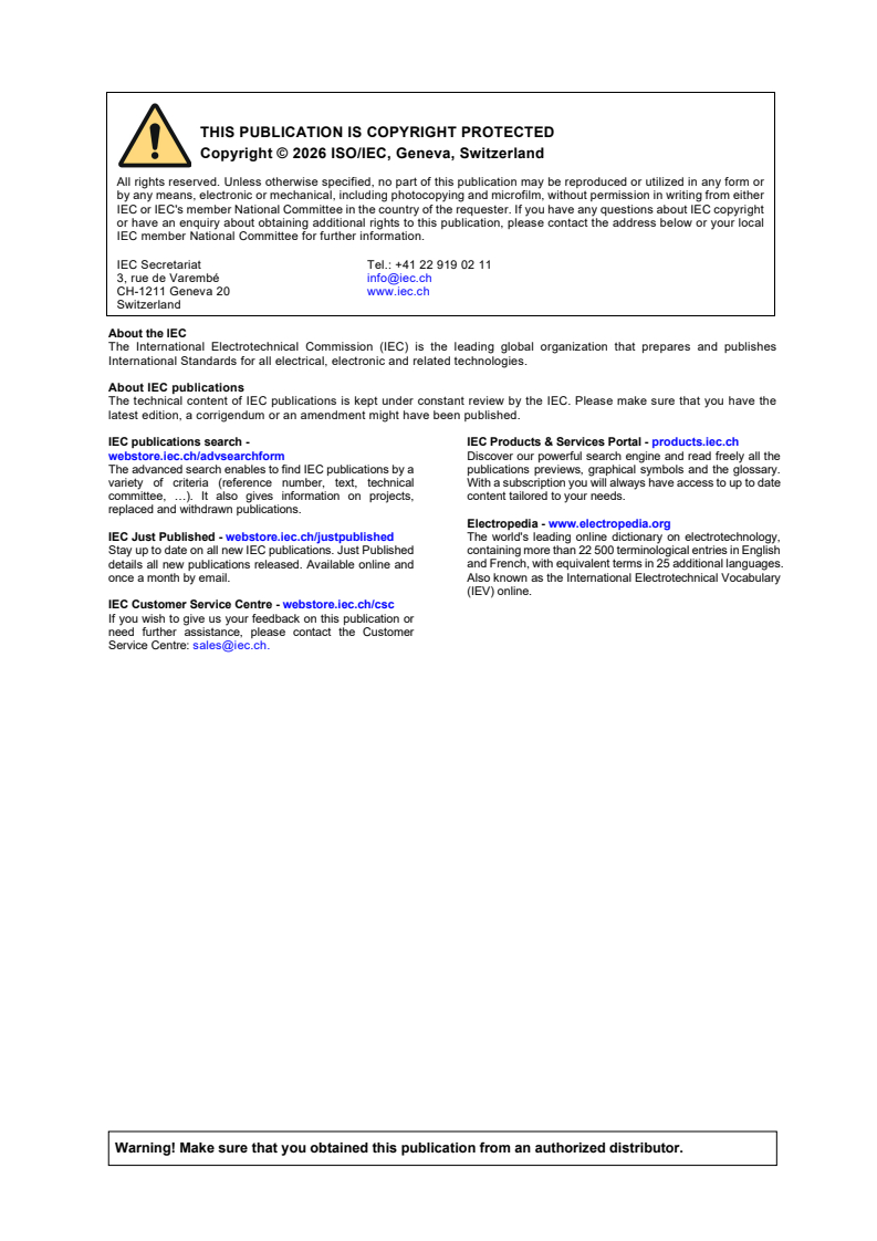 ISO/IEC 11801-6:2017 ISO/IEC 11801-6:2017+AMD1:2026 CSV - Information technology - Generic cabling for customer premises - Part 6: Distributed building services - Page 2 preview