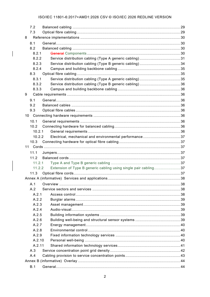 ISO/IEC 11801-6:2017 ISO/IEC 11801-6:2017+AMD1:2026 CSV - Information technology - Generic cabling for customer premises - Part 6: Distributed building services - Page 4 preview