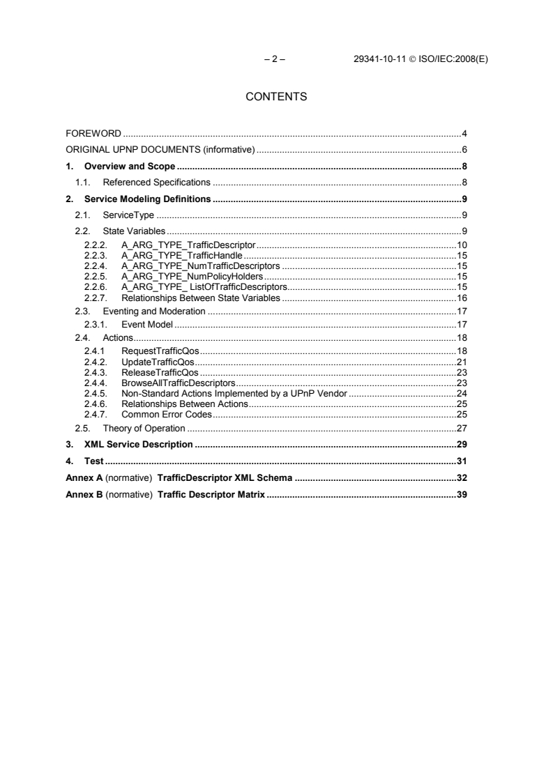 ISO/IEC 29341-10-11:2008 ISO/IEC 29341-10-11:2008 - Information technology - UPnP Device Architecture - Part 10-11: Quality of Service Device Control Protocol - Quality of Service Manager Service - Page 4 preview