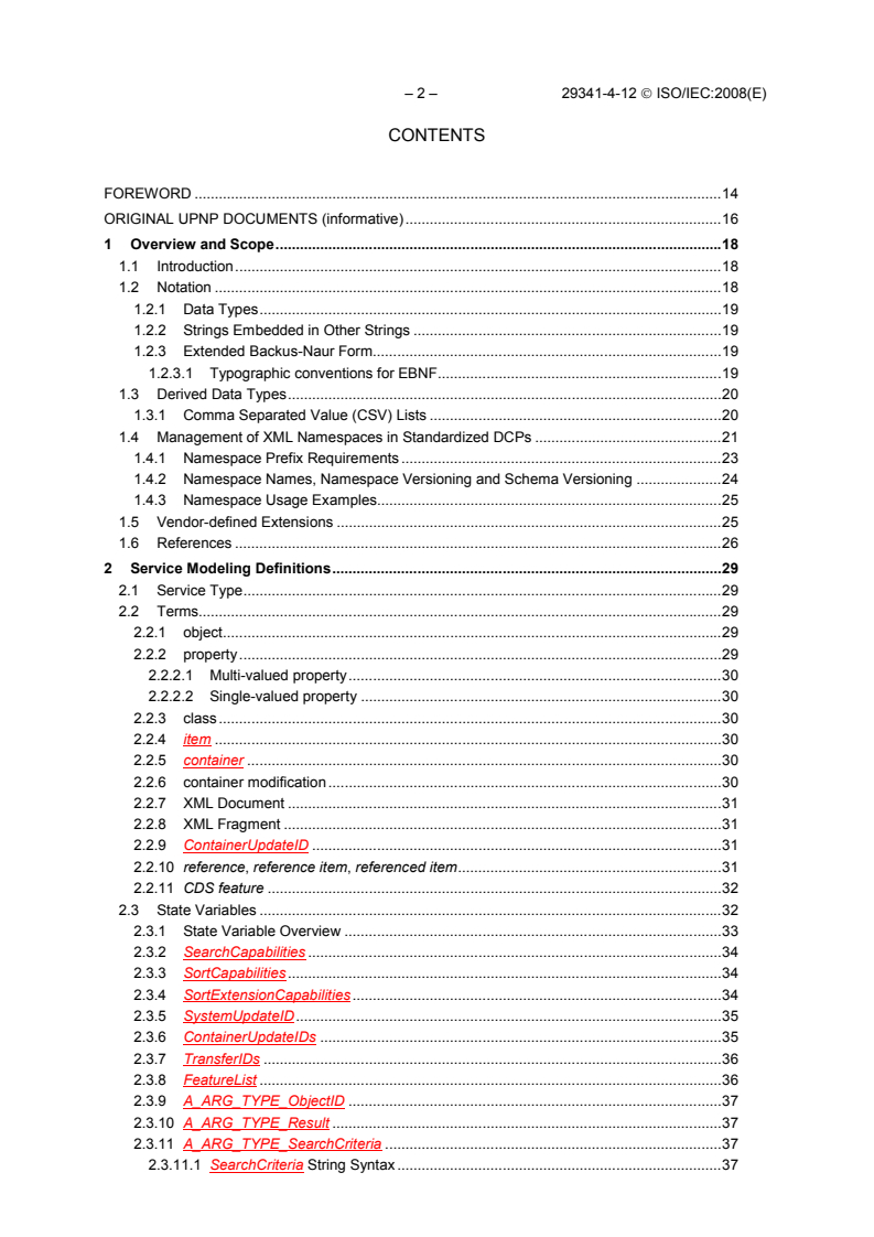 ISO/IEC 29341-4-12:2008 ISO/IEC 29341-4-12:2008 - Information technology - UPnP Device Architecture - Part 4-12: Audio Video Device Control Protocol - Level 2 - Content Directory Service - Page 4 preview