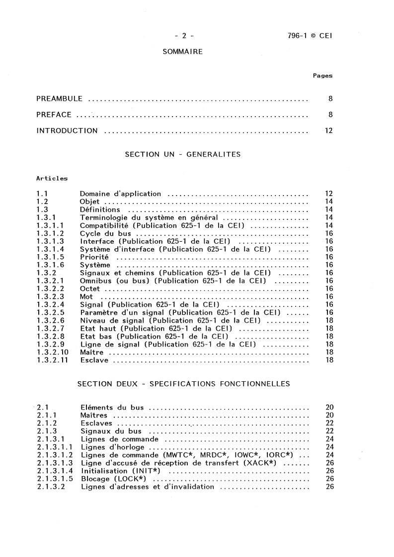 IEC 60796-1:1990 IEC 60796-1:1990 - Microprocessor system bus — 8-bit and 16-bit data (MULTIBUS I) — Part 1: Functional description with electrical and timing specifications/28/2020 - Page 4 preview