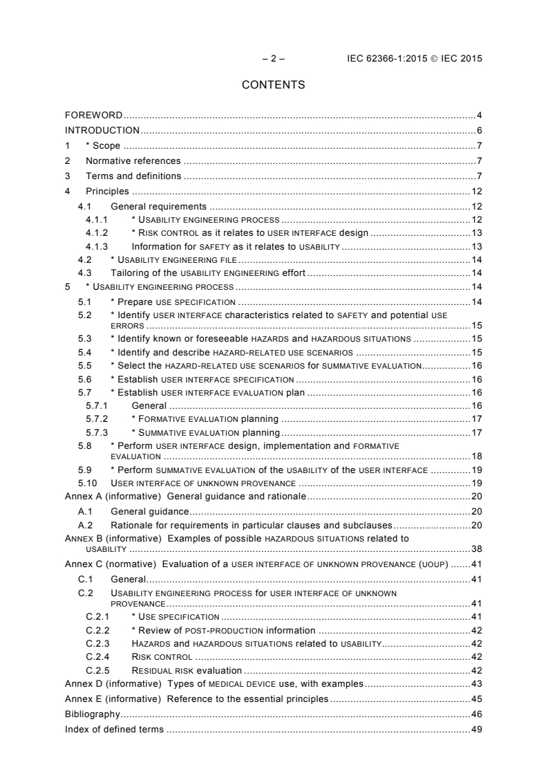 IEC 62366-1:2015 IEC 62366-1:2015 - Medical devices — Part 1: Application of usability engineering to medical devices/25/2015 - Page 4 preview