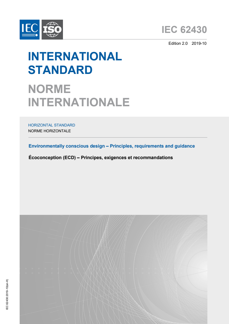 IEC 62430:2019 IEC 62430:2019 - Environmentally conscious design (ECD) — Principles, requirements and guidance/25/2019 - Page 1 preview