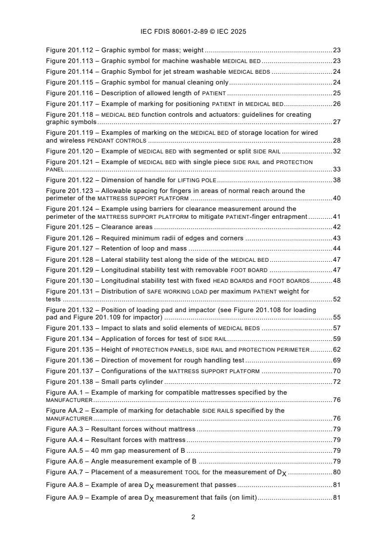 IEC 80601-2-89:2025 IEC/FDIS 80601-2-89 - Medical electrical equipment — Part 2-89: Particular requirements for the basic safety and essential performance of medical beds for children
Released:7. 07. 2025 - Page 4 preview