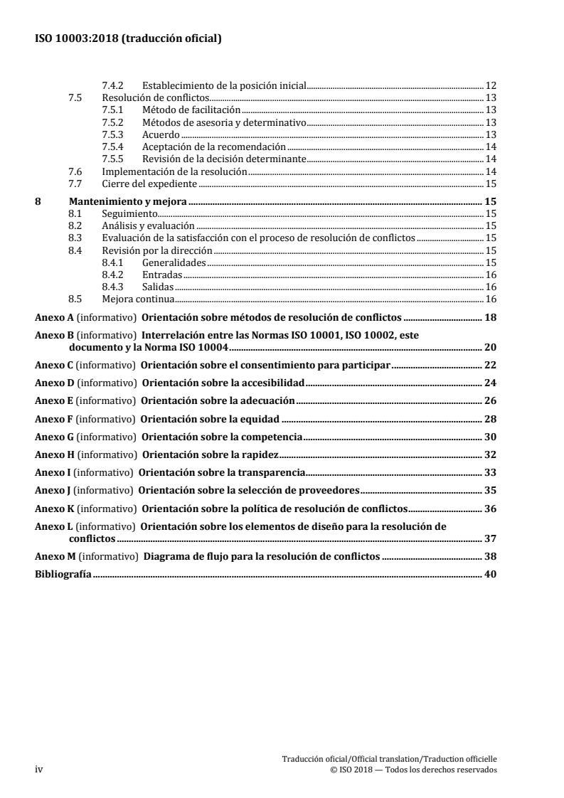 ISO 10003:2018 ISO 10003:2018 - Quality management — Customer satisfaction — Guidelines for dispute resolution external to organizations/7/2018 - Page 4 preview