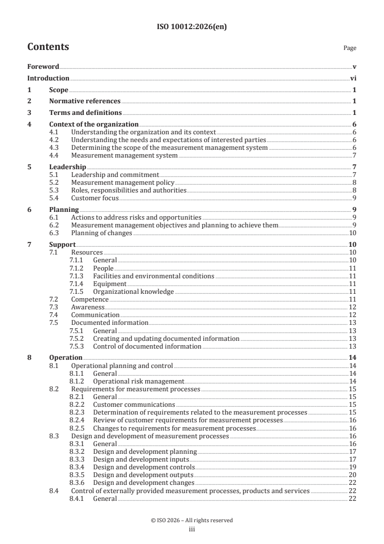 ISO 10012:2026 ISO 10012:2026 - Quality management — Requirements for measurement management systems
Released:2/12/2026 - Page 3 preview