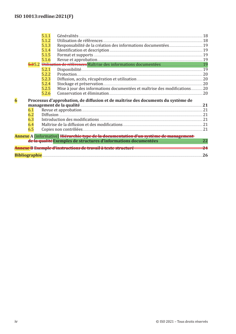 ISO 10013:2021 REDLINE ISO 10013:2021 - Systèmes de management de la qualité — Recommandations pour les informations documentées/18/2021 - Page 4 preview