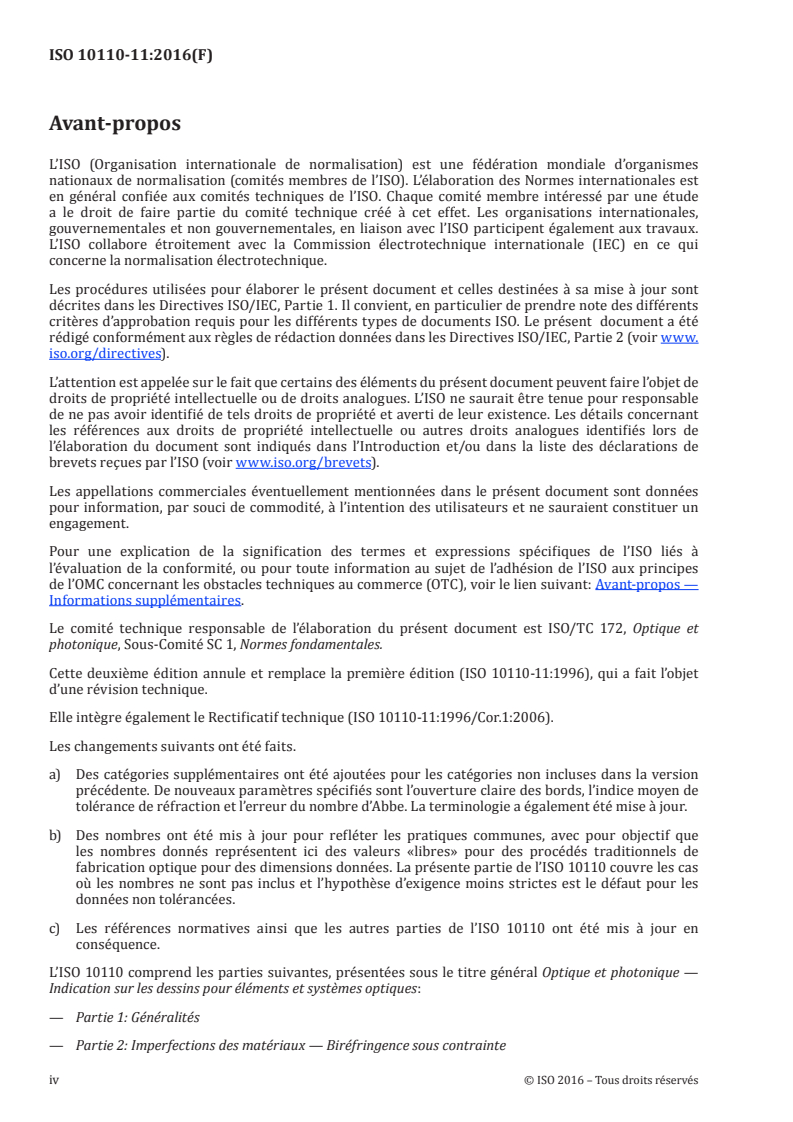 ISO 10110-11:2016 ISO 10110-11:2016 - Optique et photonique — Indications sur les dessins pour éléments et systèmes optiques — Partie 11: Données non tolérancées/7/2016 - Page 4 preview
