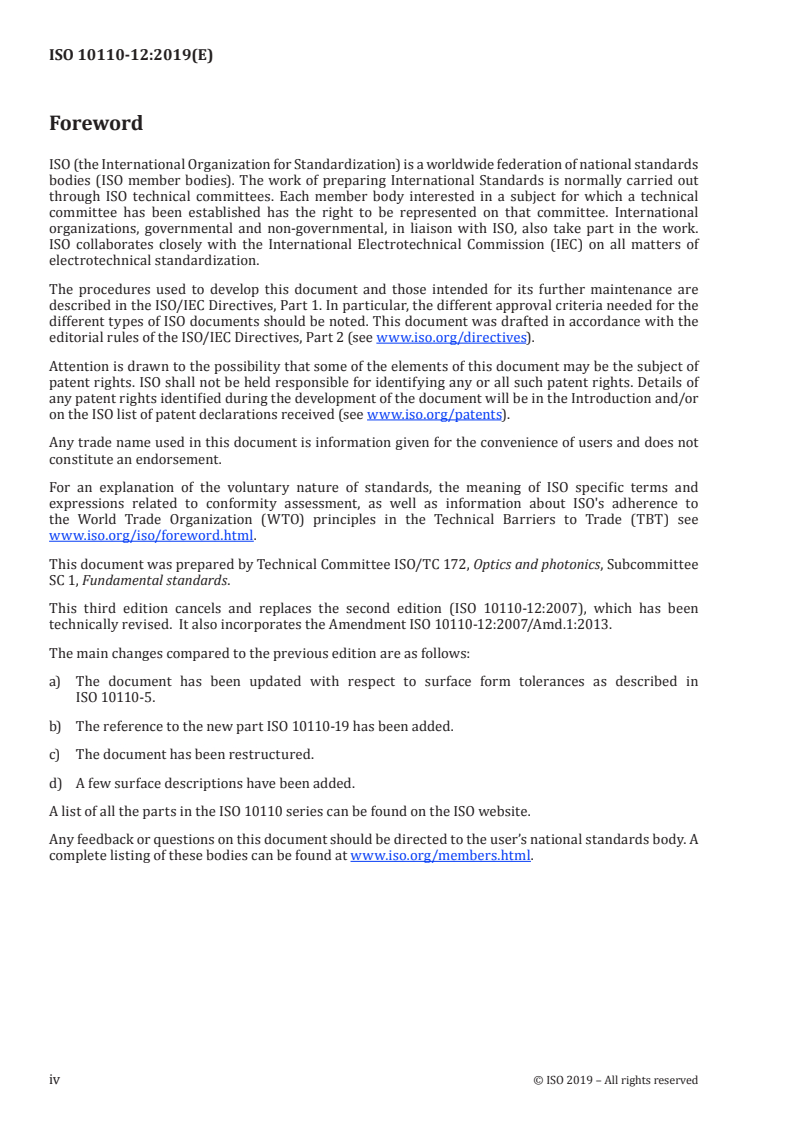 ISO 10110-12:2019 ISO 10110-12:2019 - Optics and photonics — Preparation of drawings for optical elements and systems — Part 12: Aspheric surfaces/26/2019 - Page 4 preview