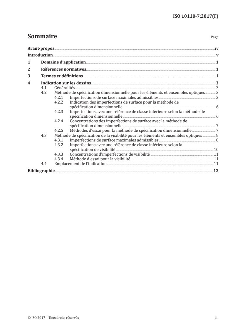 ISO 10110-7:2017 ISO 10110-7:2017 - Optique et photonique — Indications sur les dessins pour éléments et systèmes optiques — Partie 7: Imperfections de surface/16/2017 - Page 3 preview
