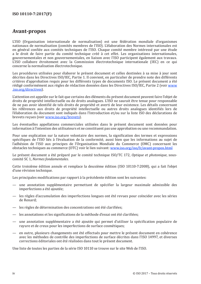 ISO 10110-7:2017 ISO 10110-7:2017 - Optique et photonique — Indications sur les dessins pour éléments et systèmes optiques — Partie 7: Imperfections de surface/16/2017 - Page 4 preview